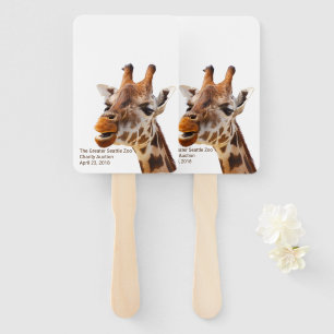 Zoo Themed Auction Paddle Hand Fan