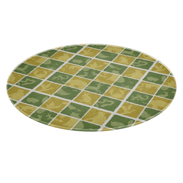 zoo themed pattern cutting board (Corner)