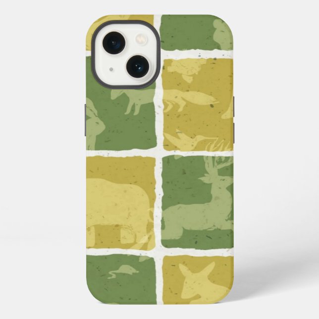 zoo themed pattern iPhone case (Back)