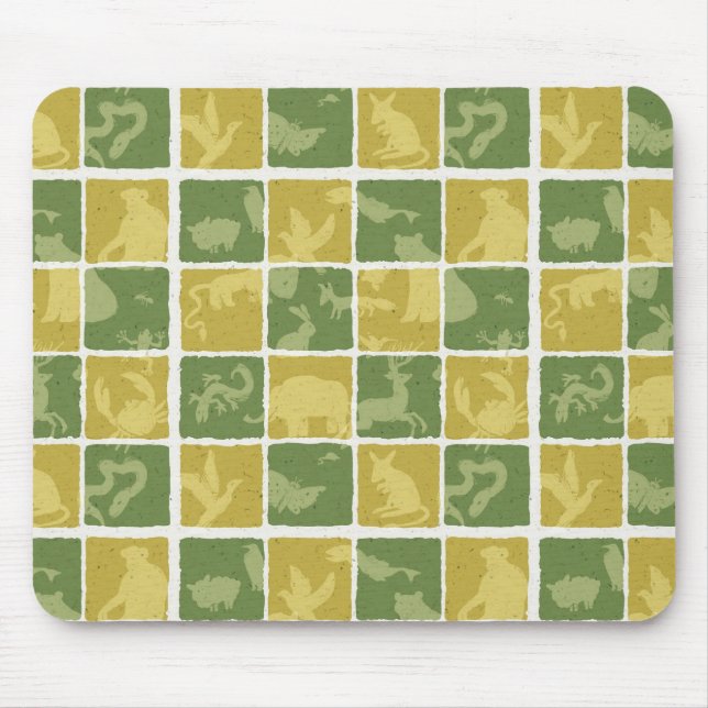 zoo themed pattern mouse mat (Front)