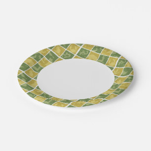 zoo themed pattern paper plate