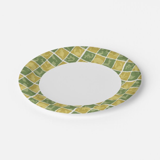 zoo themed pattern paper plate (Angled)