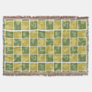 zoo themed pattern throw blanket