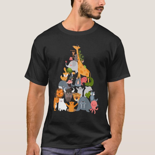Zoo Trip Animal Pyramid T-Shirt (Front)