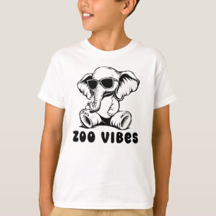 Zoo Vibes, Funny Elephant Sunglasses T-Shirt