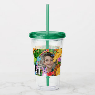 Zoo Wild Animal Jungle Safari Kids Birthday  Acrylic Tumbler