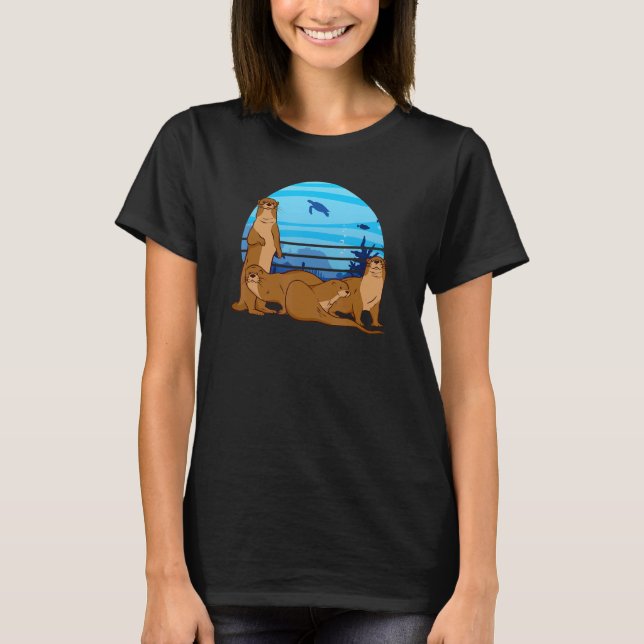 Zoo Wildlife Animal Zookeeper Sea Otter Marine T-Shirt (Front)