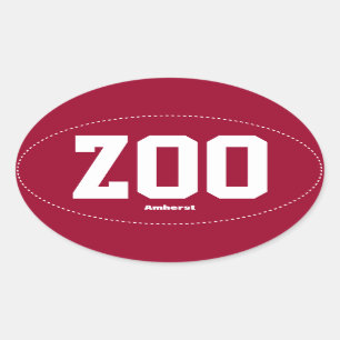 Zoo Zoomass Amherst Oval Bumper Sticker