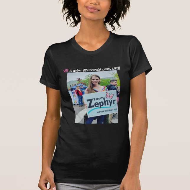Zooey Zephyr SPEAKS for US T-Shirt (Front)