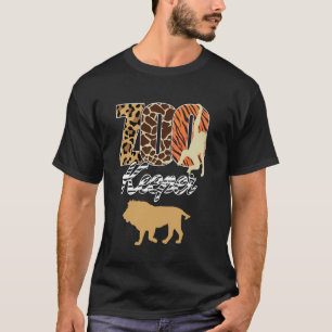 Zookeeper African Animal Zebra Leopard Print Savan T-Shirt