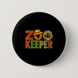 Zookeeper Animals Safari Zoo Keeper Costume Adult 6 Cm Round Badge