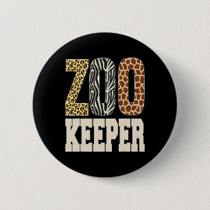 Zookeeper Animals Zoo Wildlife Lover Safari Savann 6 Cm Round Badge