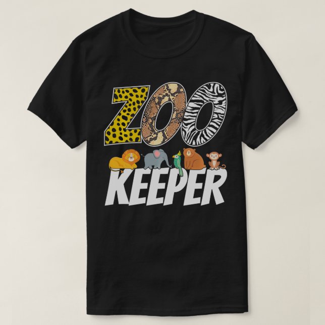 Zookeeper Costume African Savanna Zoo Keeper Anima T-Shirt (Design Front)