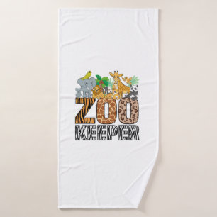 Zookeeper Costume Zebra Wild Print African Animal Bath Towel