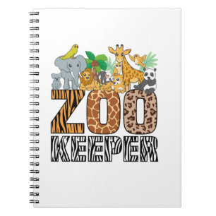 Zookeeper Costume Zebra Wild Print African Animal Notebook