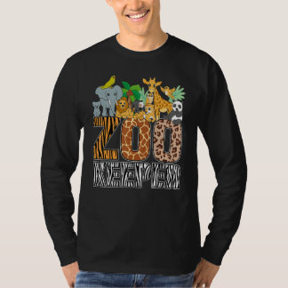 Zookeeper Costume Zebra Wild Print African Animal  T-Shirt