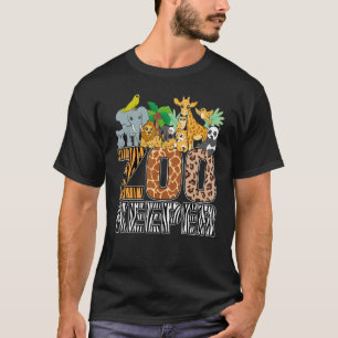 Zookeeper Costume Zebra Wild Print African Animal T-Shirt