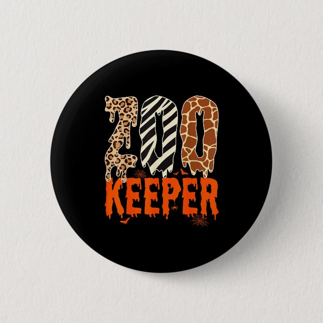 Zookeeper Funny Halloween Costume Zoo Keeper Anima 6 Cm Round Badge (Front)