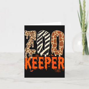 Zookeeper Funny Halloween Costume Zoo Keeper Anima Card