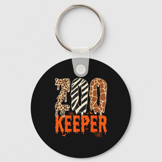 Zookeeper Funny Halloween Costume Zoo Keeper Anima Key Ring (Front)