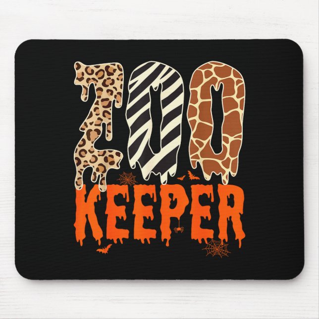 Zookeeper Funny Halloween Costume Zoo Keeper Anima Mouse Mat (Front)