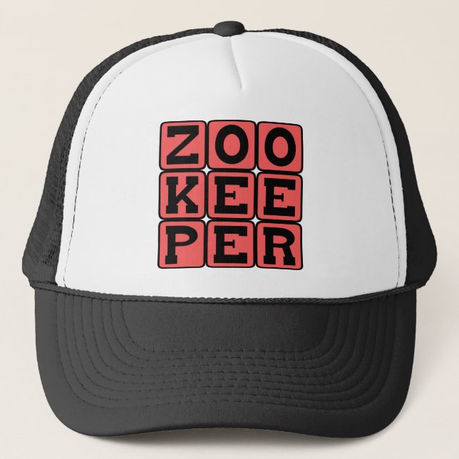 Zookeeper, Zoo Employee Trucker Hat (Front)