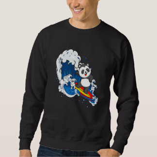 Zookeeping Surfing Wildlife Animal Panda Bear Surf Sweatshirt