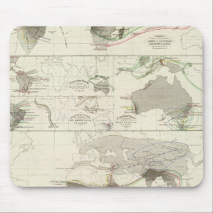 Zoological geography mouse mat