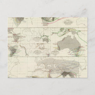 Zoological geography postcard