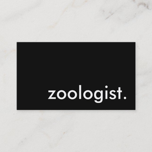zoologist. business card (Front)