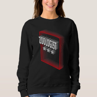 Zoologist Job Title Appreciation Retro Sweatshirt