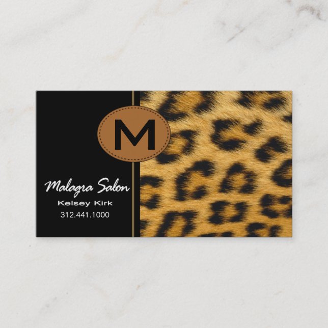 Zoology Cheetah Business Card template (Front)
