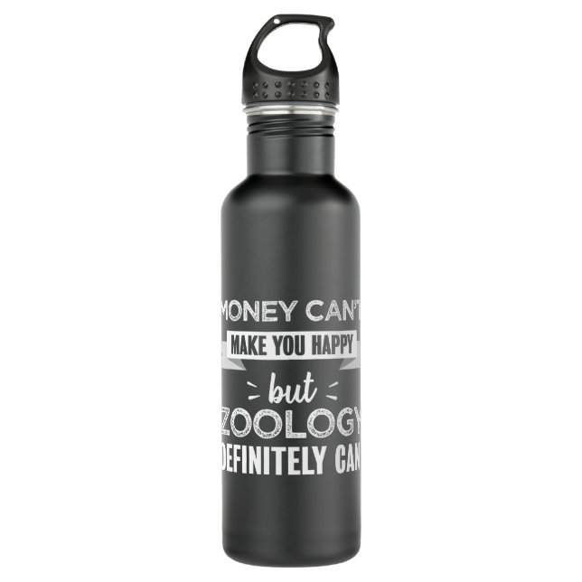 Zoology makes you happy Funny Gift 710 Ml Water Bottle (Front)