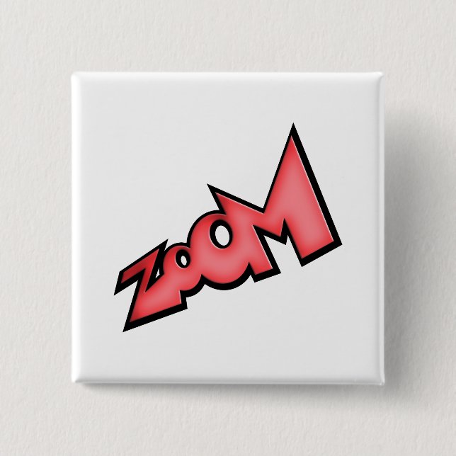 Zoom 15 Cm Square Badge (Front)