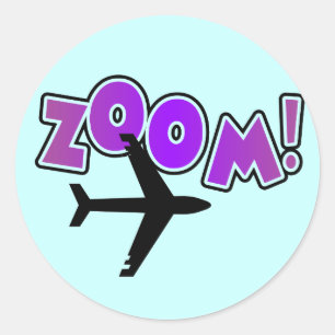 Zoom Aeroplane Tshirts and Gifts Classic Round Sticker