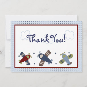 Zoom Along Aeroplane Thank You Card