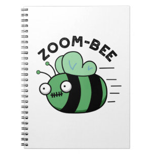 Zoom-bee Funny Halloween Zombie Bee Pun Notebook