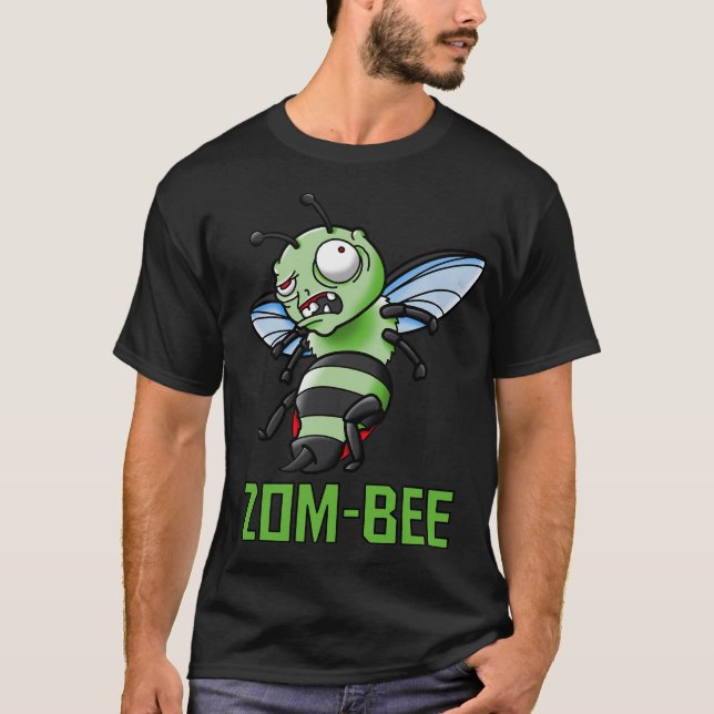 Zoom-bee Halloween Funny Zombie Bee Puns T-Shirt (Front)