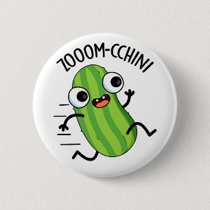 Zoom-cchini Funny Zucchini Pun  6 Cm Round Badge