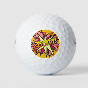 ZOOM Funny Colourful Modern Typography Golf Balls