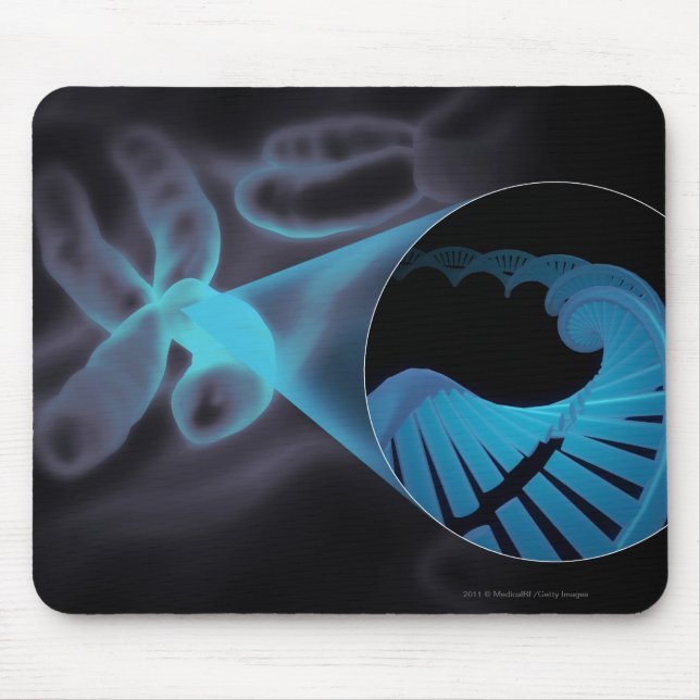 Zoom in of a DNA strand in a chromosome Mouse Mat (Front)