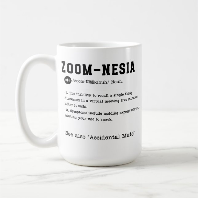 Zoom-nesia Mug –  Virtual Meeting Survivors (Left)