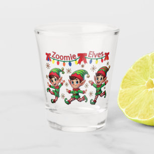 Zoomie Elves Christmas Shot Glass