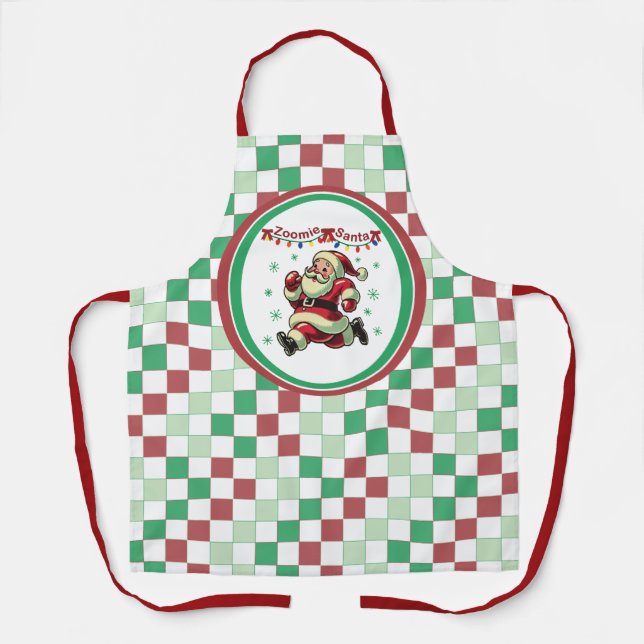 Zoomie Santa Christmas Apron (Front)