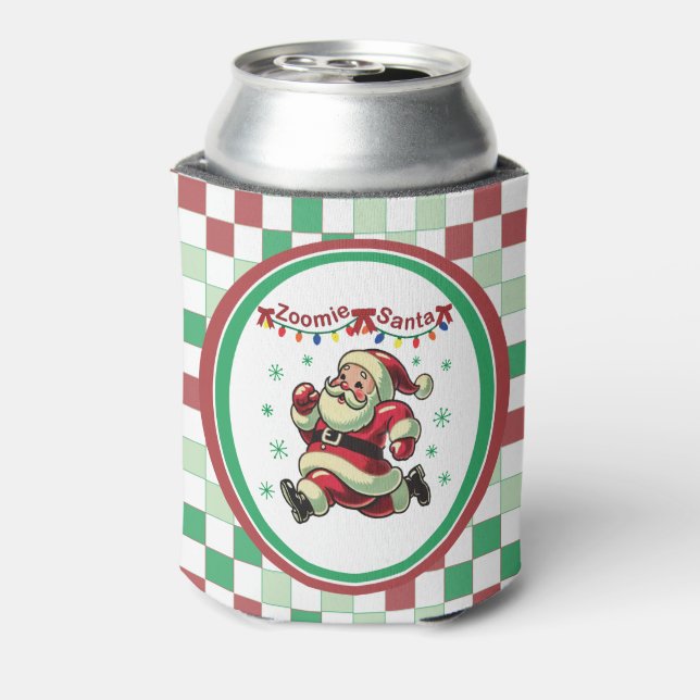 Zoomie Santa Christmas Can Cooler (Can Back)