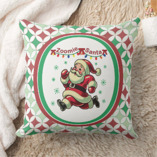 Zoomie Santa Christmas Cushion