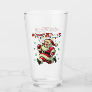 Zoomie Santa Christmas Glass
