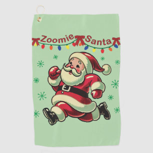 Zoomie Santa Christmas Golf Towel