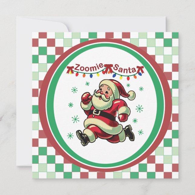 Zoomie Santa Christmas Invitation (Front)