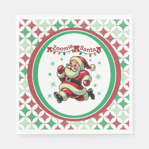 Zoomie Santa Christmas Napkin